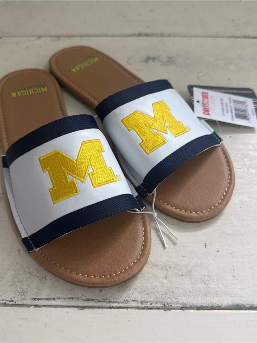 University Of Michigan Wolverines Women’s Flip-Flop Slides NWT - Sz. 8
